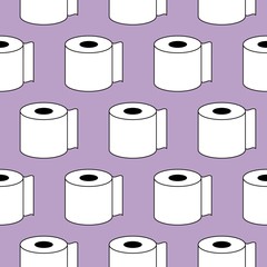 paper towel icon pattern seamless background. Editable outline paper towel icon.