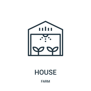 greenhouse icon vector from farm collection. Thin line greenhouse outline icon vector illustration. Linear symbol for use on web and mobile apps, logo, print media.