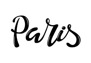 Vector hand drawing Paris text