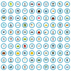 100 loan guidance icons set in flat style for any design vector illustration