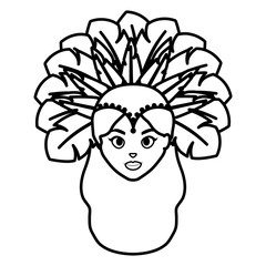 beautiful brazilian garota head character