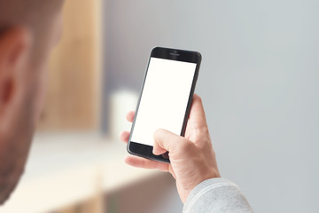 Smart phone mockup. Isolatec screen for app, or web site presentation. User interface presentation concept.
