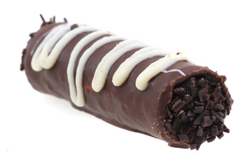 typical czech chocolate dessert isolated