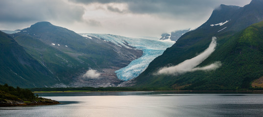 Lake Svartisvatnet and Svartisen Glacier, Norway