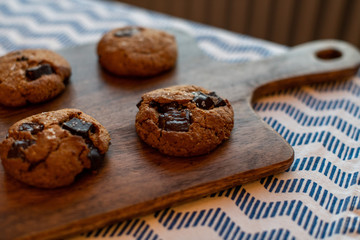 paleo chocolate chunk tahini cookie. salty cookie.