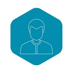 Obraz premium Male avatar icon. Outline illustration of male avatar vector icon for web
