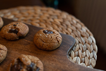 paleo chocolate chunk tahini cookie. salty cookie.