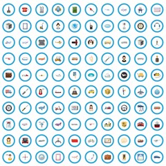 100 logistic and delivery icons set in cartoon style for any design vector illustration