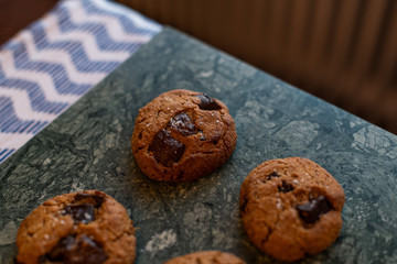 paleo chocolate chunk tahini cookie. salty cookie.