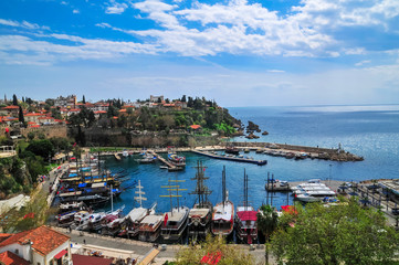 Fototapeta premium Old harbour in Antalya, Turkey 