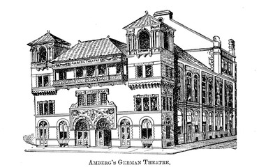 New York city. Engraving illustration