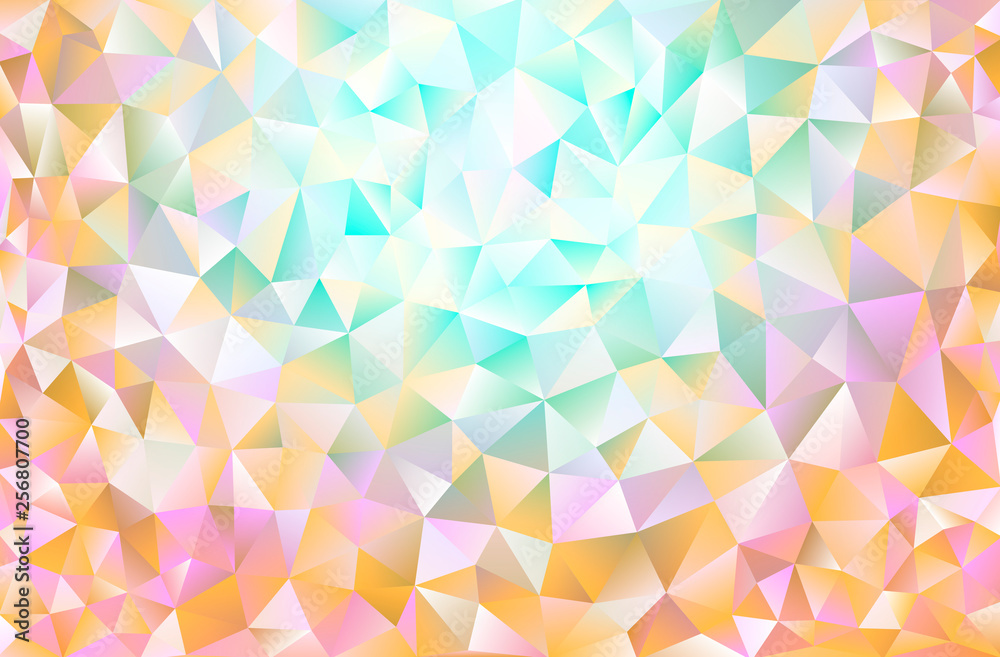 Wall mural Triangular low poly, pink, blue, soft, glow, mosaic pattern background, Vector polygonal illustration graphic, Creative, Origami style with gradient