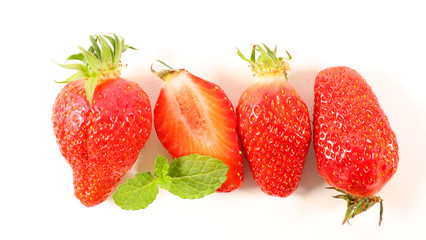 strawberry isolated on white background