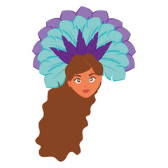 beautiful brazilian garota head character