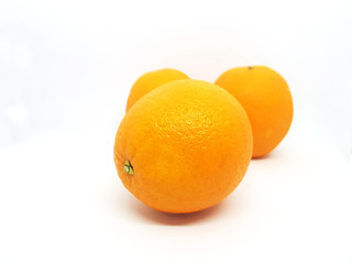 Navel oranges isolated on white background