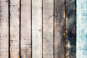 Multicolored wood planks texture background