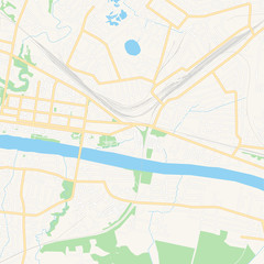 Naklejka premium Polotsk, Belarus printable map