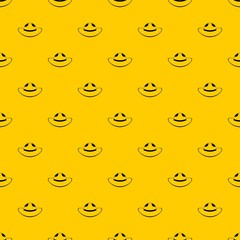 Sea hat pattern seamless vector repeat geometric yellow for any design