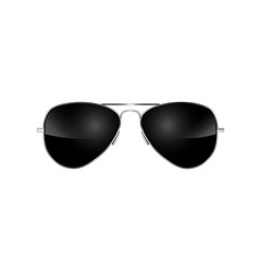 Fototapeta premium Metal frame black sunglasses - isolated