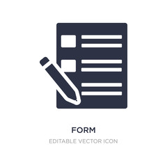 form icon on white background. Simple element illustration from UI concept.