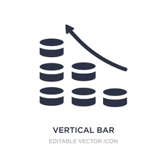 vertical bar icon on white background. Simple element illustration from UI concept.