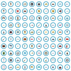 100 logistics icons set in cartoon style for any design vector illustration