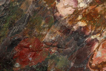Fototapeta na wymiar macro stone mineral jasper on black background