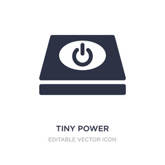 tiny power icon on white background. Simple element illustration from UI concept.