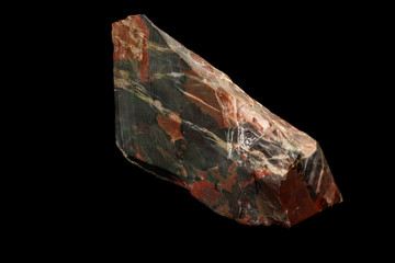 Fototapeta premium macro stone mineral jasper on black background