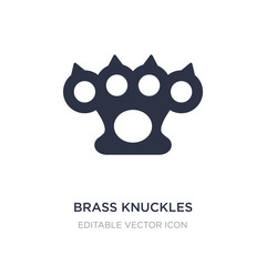 brass knuckles icon on white background. Simple element illustration from Weapons concept.