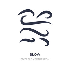 blow icon on white background. Simple element illustration from Weather concept.