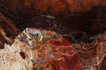 macro stone mineral jasper on black background