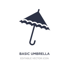 basic umbrella icon on white background. Simple element illustration from Weather concept.