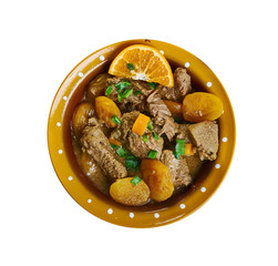 Moroccan Lamb or Beef Tagine with Apricots