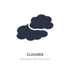 cloudes icon on white background. Simple element illustration from Weather concept.