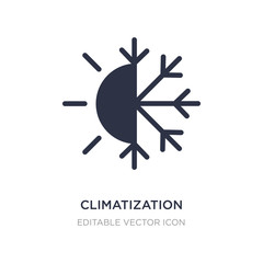 climatization icon on white background. Simple element illustration from Weather concept.
