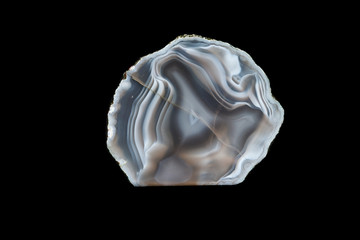 Obraz premium macro stone mineral agate on black background