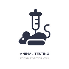 animal testing icon on white background. Simple element illustration from Animals concept.