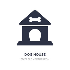 dog house icon on white background. Simple element illustration from Animals concept.