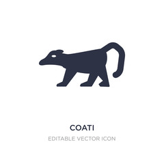 coati icon on white background. Simple element illustration from Animals concept.