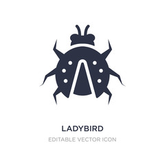 ladybird icon on white background. Simple element illustration from Animals concept.