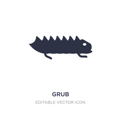 grub icon on white background. Simple element illustration from Animals concept.