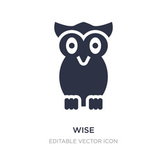 wise icon on white background. Simple element illustration from Animals concept.