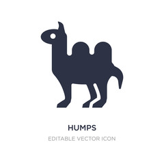 humps icon on white background. Simple element illustration from Animals concept.