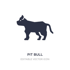 pit bull icon on white background. Simple element illustration from Animals concept.