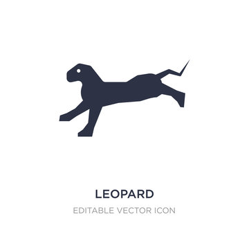 leopard icon on white background. Simple element illustration from Animals concept.