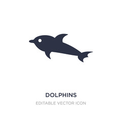 dolphins icon on white background. Simple element illustration from Animals concept.