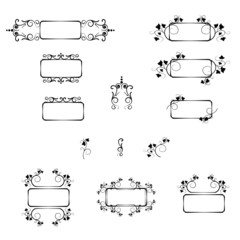 Set decorative frames and decorative elements 