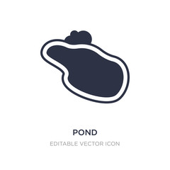 Fototapeta premium pond icon on white background. Simple element illustration from Animals concept.