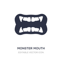 monster mouth icon on white background. Simple element illustration from Animals concept.